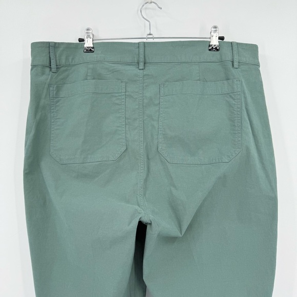 J. Crew Lizzie Linen Cotton High-rise Patch-pocket Wide Leg Pant Green Size 35 - Picture 11 of 15